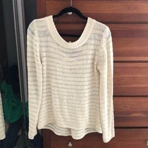 Knit sweater with cross back